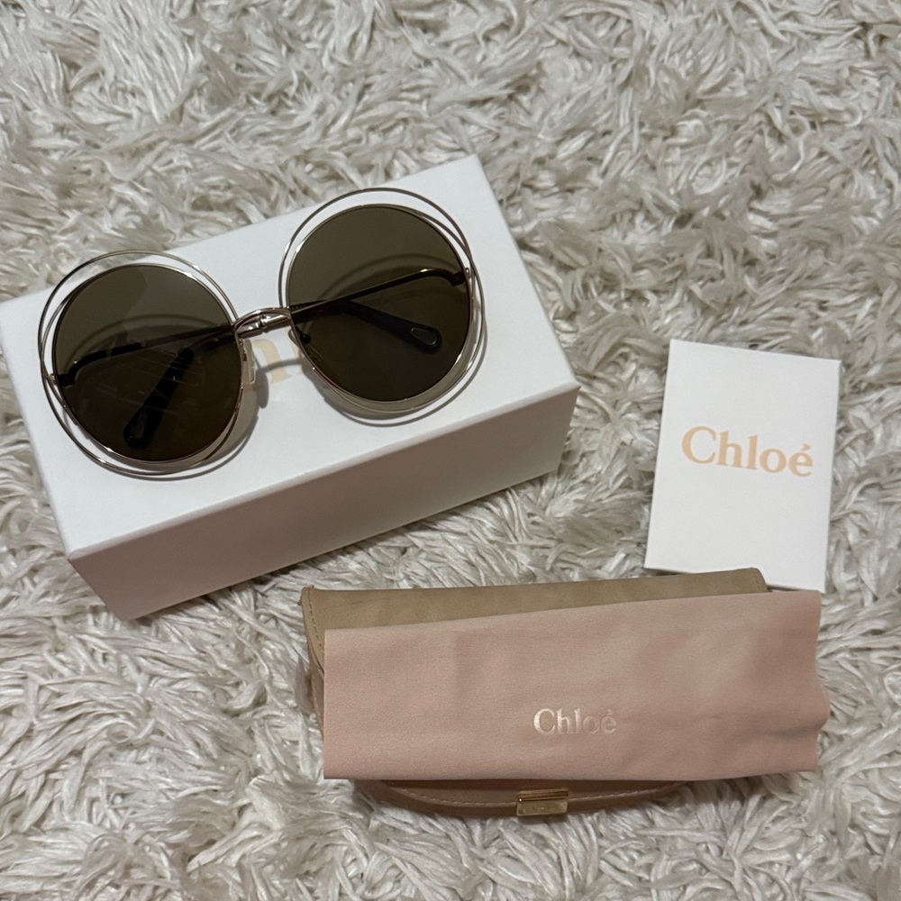 Chloe Round Carlina Oversized Sunglasses